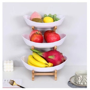 <span class=keywords><strong>Panier</strong></span> <span class=keywords><strong>à</strong></span> <span class=keywords><strong>fruits</strong></span> <span class=keywords><strong>à</strong></span> 3 niveaux avec assiette en céramique pour snack, support pour <span class=keywords><strong>fruits</strong></span>, récipient pour salade, légumes, support pour assiettes - Product Image 3