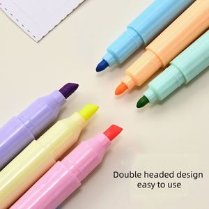 Custom Logo Printed Double Sided Highlighter <b>Marker</b> Pens <b>Permanent</b> Waterproof Plastic Household Use - Product Image 3