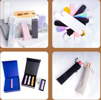 Boîte cadeau rigide en carton noir de luxe de haute qualité avec laminage mat recyclable épaisseur 2 mm