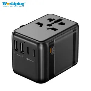 Worldplug 국제 벽 충전기 35W Type-C 고속 충전기 USB 범용 여행용 전원 어댑터