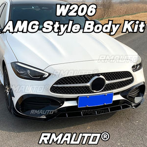 Kit carrosserie style AMG en fibre de carbone W206, lèvre de pare-chocs avant, spoiler, séparateur, ailerons latéraux, pour Mercedes Benz W206 2022+ - Product Image 5
