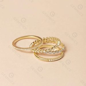 Gemnel Classic 1..47mm Band Engagement and Wedding Eternity Diamond <strong>Ring</strong> Gold - Product Image 4