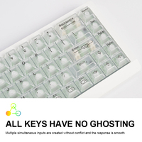 Keyboard poros magnetik Mini 68 tombol, Keyboard Mekanikal RGB Backlit, Keyboard Gaming portabel, sumbu magnetik