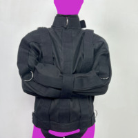 Nouvel équipement de bondage en toile Asylum pour femmes et hommes, style veste de contention à lacets – Conçu pour les personnes à comportement perturbé