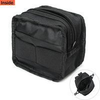 Pochette compacte multi-usage en nylon personnalisée, tactique, Molle, imperméable, avec fermeture éclair, pour outils EDC, petite pochette administrative
