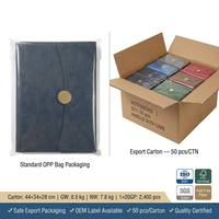 Carnet en PU mat vintage en gros, logo personnalisé, A5, OEM, fermoir rond doré, journal, 6 couleurs, cadeau de bureau