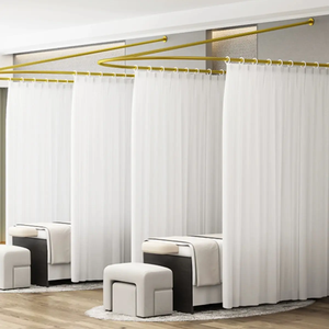 Penyangga Tirai Salon Bentuk U dari Besi, Furnitur Salon Metal, Penyangga Tirai Kabin Salon, Diskon Besar - Product Image 4