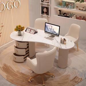 Bureau de réception Minimalist Beauty <span class=keywords><strong>Spa</strong></span>-Comptoir d'accueil clinique avec tiroirs - Product Image 1