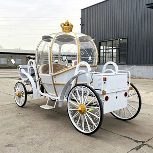 Chariot électrique de haute qualité en forme de citrouille avec freins hydrauliques et suspension en acier à ressort pour mariages et parcs d'attractions - Prix - Product Image 1