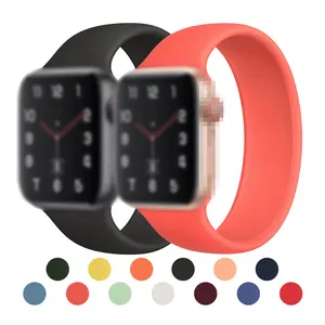 Spor yumuşak silikon su geçirmez kayış bilekliği ile uyumlu iWatch Apple Watch serisi Ultra 8 7 6 5 SE için Apple saat bandı