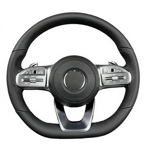 Para Mercedes Benz AMG Black Knight, Nuevo, Modificación Interior de Coche en Fibra de Carbono y Cuero, Volante de Fibra de Carbono - Product Image 4
