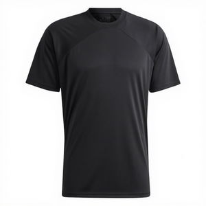 Men's Black Short Sleeve Crew Neck Moisture Wicking Breathable Quick Dry <b>Polyester</b> <b>T</b>-<b>Shirt</b> Regular Fit All Seasons Solid Color - Product Image 1