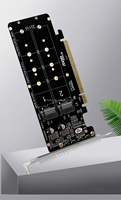Tarjeta Adaptadora Controladora RAID LIXINC de 4 Puertos M.2 NVMe PCI Express X16 4.0 Bifurcación para SSD M.2 2230/2242/2260/2280
