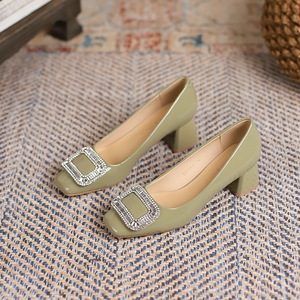 Chaussures Mary Jane confortables à bout carré et <span class=keywords><strong>talon</strong></span> moyen pour femme, avec boucle en strass, <span class=keywords><strong>talon</strong></span> de 5 cm - Product Image 6