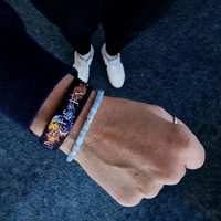 2025 pierre naturelle cristal guérison bohème perle Bracelet chaîne réglable précieux plat entretoise perle Turquoise bambou pour les femmes