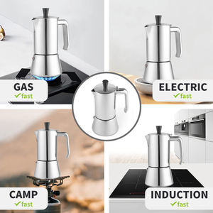 Machine à expresso Emode 6 tasses 430 en acier inoxydable écologique, <span class=keywords><strong>cafetière</strong></span> à eau bouillante, <span class=keywords><strong>cafetière</strong></span> en or rose - Product Image 5