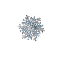 Bague ouverte rotative double couche en forme de flocon de neige, simple, en laiton plaqué or avec zircon, pour femme et homme, cadeau de mariage pour couple, tendance