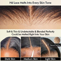 Peluca de Cabello Humano con Ondas Naturales sin Pegamento, Pre-Plucked y Pre-Cut, Cierre de Encaje HD 7x6 con Cordón Ajustable, Lista para Mujeres