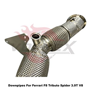 ท่อไอเสียแบบ Vortex SS304 ป้องกันความร้อนสำหรับ Ferrari F8 Tributo Spider 3.9T V8 ชุดท่อไอเสียสมรรถนะสูงแบบติดตั้งได้โดยตรง - Product Image 4
