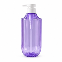 Flacon de lotion/shampooing rose en PET de luxe, grande capacité 750 ml, emballage cosmétique pour soins de la peau avec pompe à lotion 32/410