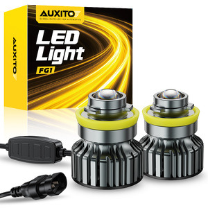 หลอดไฟตัดหมอก LED สำหรับรถยนต์ AUXITO รุ่น H8 H9 H11 H16 ดีไซน์โปรเจคเตอร์ ขนาดเล็ก หลอดไฟตัดหมอก 3000K สีเหลืองอำพัน - Product Image 6