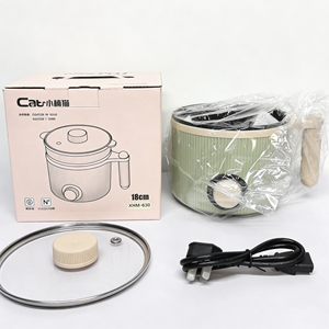 Casserole électrique multifonctionnelle antiadhésive <span class=keywords><strong>de</strong></span> 1800 ml, petite casserole électrique portable, cuisson avec cuiseur vapeur - Product Image 4