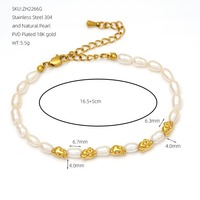 Bracelet en acier inoxydable avec perles naturelles, nouveau design de bracelet