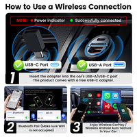 Adaptateur sans fil Carlinkit Ultra 3 Series pour CarPlay et Android Auto, mini-dongle USB CarPlay, boîtier AI pour Spotify et Waze