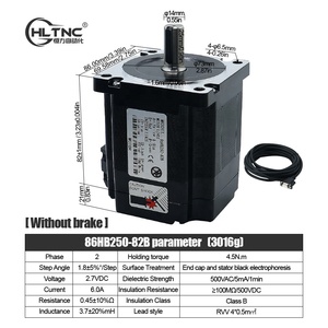 สเต็ปเปอร์มอเตอร์แบบวงปิด2เฟส Nema34วนปิด82มม. 4.5Nm NEMA 34 - Product Image 2