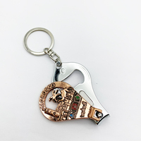 Porte-clés souvenir du Maroc en métal, coupe-ongles en métal avec ouvre-bouteille, porte-clés souvenir