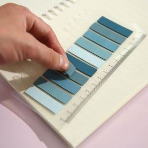 Etiquetas Adhesivas de Hojas Sueltas con Índice Morandi a Todo Color para Estudiantes, Notas Fluorescentes Transparentes Autoadhesivas para Memorandos - Product Image 2