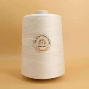 ด้ายเย็บผ้าเกลียวสีขาวบริสุทธิ์50S/3 5000m ทำจากผ้าฝ้าย100% Tex40สานตัวอย่างมี - Product Image 2