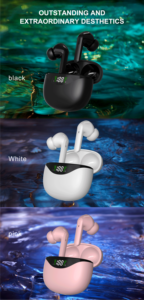 CS121 TWS หูฟังชนิด In-Ear, หูฟังบลูทูธ5.3 IPX4กันน้ำจอแสดงผลดิจิตอลตัดเสียงรบกวน ENC เสียงไฮไฟสำหรับ - Product Image 3