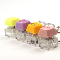 Impression personnalisée Interrupteurs de logo Porte-clés bouton-poussoir Fidget Clicker Porte-clés clavier Fidget