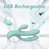 Jouet sexuel triple moteur OEM & ODM pour femmes, stimulation du point G, clitoridienne et anale en silicone, 7 modes de vibration avec plug anal flexible, IPX6