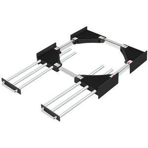 Kit de apilamiento para lavadora y secadora, color negro, con estante extraíble, universal, ajustable de 24 a 29 pulgadas, para lavadora y secadora - Product Image 1