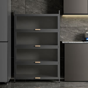 Meuble de cuisine mural multi-niveaux en métal avec <span class=keywords><strong>porte</strong></span> <span class=keywords><strong>coulissante</strong></span> pour la maison, servant de buffet et de rangement pour vaisselle - Product Image 5