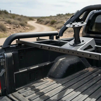 Support de roue de secours universel réglable et robuste avec finition noir mat pour les camions Hilux Ranger D-Max Triton NP300