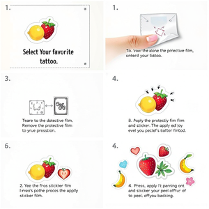 Tatuajes temporales precortados con temática de limón para niños Limonada Lima Citrus Fruit Stickers para fiesta de cumpleaños - Product Image 5