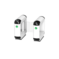 Barrière pivotante automatique en acier inoxydable 304 avec lecteur d'empreintes digitales, tourniquet piétonnier pour l'entrée du hall d'école