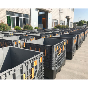 Giá tốt nhất lưu trữ số lượng lớn <span class=keywords><strong>Pallet</strong></span> <span class=keywords><strong>container</strong></span> Stackable lớn có thể gập lại ráp hộp <span class=keywords><strong>Pallet</strong></span> Nhựa - Product Image 4