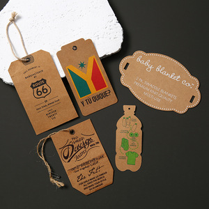 Étiquettes suspendues en papier kraft personnalisées Dehong pour vêtements, usage intérieur - Product Image 3