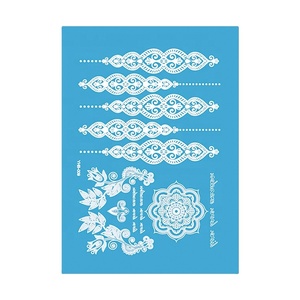 Inde Mehndi Design marron rouge marron Sexy doigt main <span class=keywords><strong>tatouage</strong></span> autocollants pour femmes <span class=keywords><strong>tatouage</strong></span> au henné pleine main temporaire - Product Image 5