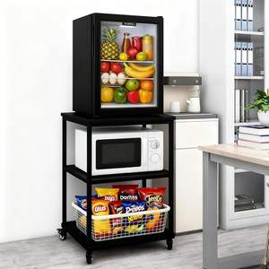 Support d'imprimante à 3 niveaux avec roulettes verrouillables et une grande étagère de bureau, adapté pour le bureau et la maison - Product Image 5