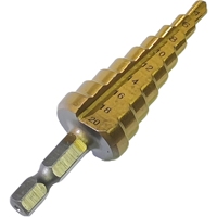 Juego de 3 Brocas Escalonadas de Aleación de Titanio de Alta Velocidad para Perforar Madera, Plástico y Metal