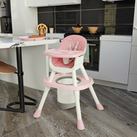 Chaise haute bébé moderne 7 en 1 en plastique, réglable en hauteur, multifonctionnelle, pliable, écologique, portable, pour usage hôtelier, pour repas d'enfants