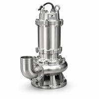 Bomba de aguas residuales sumergible LANCO QW WQ con cortador, antiobstrucción, de acero inoxidable SS316 y hierro fundido, 0.75-55kW, 2-10 pulgadas, para uso municipal