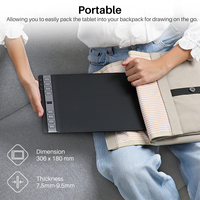 Tablette graphique numérique Huion H1061P 8192 niveaux de pression 5080 LPI avec touches programmables pour le dessin professionnel