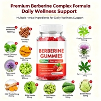 Gommes à la berbérine OEM 1500mg avec cannelle de Ceylan curcuma melon amer soutien l'équilibre de la glycémie pour les soins