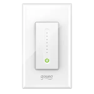 US มาตรฐาน Alexa Wireless Voice Control WiFi Smart In-Wall Light Dimmer Switch